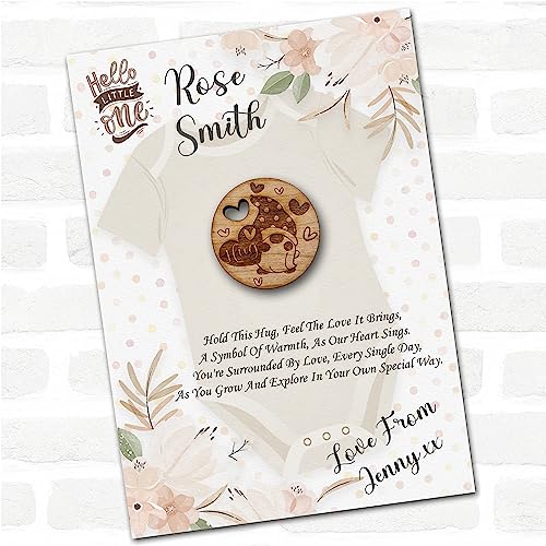 Gonk Gnome Hello Little One New Baby Personalised Gift Pocket Hug