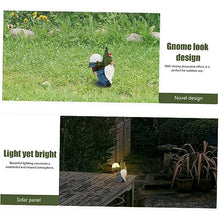 Load image into Gallery viewer, Happyyami Solar Garden Lights Resin Gnome Decor Outdoor Landscape Gnome Fairy Garden Accessories for Driveways Lawns
