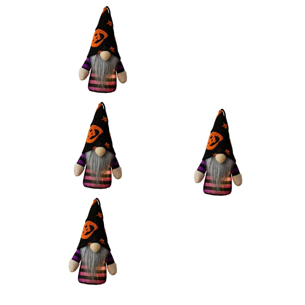 Cabilock 4pcs Halloween Gnome Ornaments Lighting Gnome Pendants Hanging Gnome Dolls Mushroom Solar Lights Elegant Home Decor