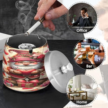 Load image into Gallery viewer, Cute Gnomes Cigarette Container, Ash Tray with Lid, Outdoor Ashtray Smell Proof
