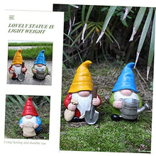 Load image into Gallery viewer, Happyyami 3pcs Resin Garden Gnome Statues Outdoor Fairy Garden Accessories for Yard Decor
