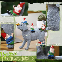 Load image into Gallery viewer, Chunful Dog and Gnome Garden Statues for Outside Decor with Butterfly Funny Yard Decorations Home Outdoor Patio Lawn Ornaments Housewarming Gifts for Women Mom Grandma, 10.63 x 10.63 x 2.76 Inches
