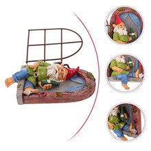 Load image into Gallery viewer, OUNONA 1pc Solar Garden Gnome Adornment Gnome Doll Landscape Ornament Outdoor
