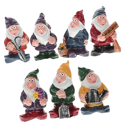 Ciieeo Decorative Garden Miniature Dwarf Adornments Resin Gnome Doll Dwarf Doll Ornament