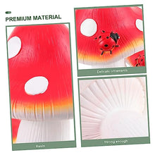 Load image into Gallery viewer, Happyyami Mushroom Figurine Lawn Ornament Large Red Mushroom Statue for Garden Decoration Outdoor Decor Fairy for Birthdays and Holidays

