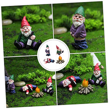 Load image into Gallery viewer, BESPORTBLE 4pcs Dwarf Bonfire Decor Landscape Resin Gnomes for Garden Unique Adornments for Fairy Miniature Gardens Safe Decorations Fun Educational Toy
