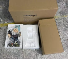 Load image into Gallery viewer, Relaxdays Garden Gnome with Hoe, Weatherproof, Frost Resistant, 32 x 19 x 14 cm, Figurine, Polyresin, Multicoloured
