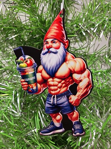 Bodybuilding Gnome Ornament Gym Rat Fitness