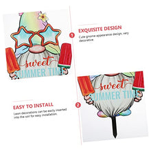 Load image into Gallery viewer, Toyvian Summer Gnome Garden Stake Decor Acrylic Outdoor Ornament for Lawn Patio Courtyard Pathway for Summer Festivals Gardening Enthusiasts

