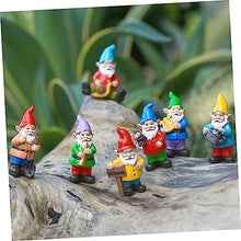 Load image into Gallery viewer, Happyyami 1set Miniature Resin Gnomes Garden Decor Statues for Outdoor and Indoor Use for Flowerbeds Walkways and Family
