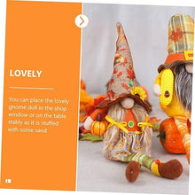 Load image into Gallery viewer, AOKWAWALIY Gnome Figurine Gonk Ornament Harvest Festival Gnome Doll Thanksgiving Decor Cloth Decorative Doll Maple Leaves Rudolph
