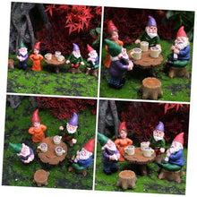 Load image into Gallery viewer, CAXUSD Creative Gnome Garden Decor Set Miniature Gnome Figurines for Indoor and Outdoor Use Fairy Cake Toppers for Landscapes and Home Decor
