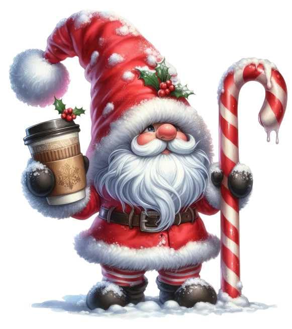 x12 Christmas Gnome Gonk Glass Vinyl Decal Stickers Colour ad72