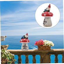 Load image into Gallery viewer, Happyyami 1pc Creative Gnome Doll for Garden Decor Adorable Mushroom Design Landscape Prop for Home Decoration and Sturdy Outdoor Ornament for Patio and Balcony

