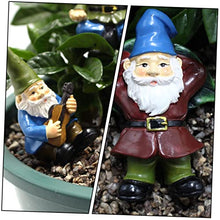 Load image into Gallery viewer, Happyyami 6pcs Creative Resin Garden Gnome Ornament Set Grandad Garden Ornaments Gnome Statue Micro Landscape
