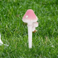 Load image into Gallery viewer, Happyyami Garden Glowing Resin Mushroom Stake Outdoor Decor for Lawns Flower Pots Miniature Landscapes Lifelike Garden Mushroom Ornament for Patios Front Porches
