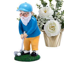 Load image into Gallery viewer, Golf Gnomes Statues | Golf Playing Fairy Garden Dwarfs Figure,Resin Gnome Figurine Garden Gnome Statues Outside Decor for Patio Yard Lawn Porch Decoration
