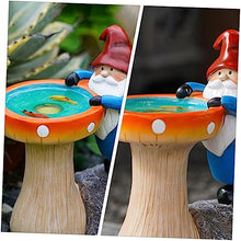 Load image into Gallery viewer, Happyyami Garden Gnome Solar Light Statue Charming Outdoor Decor for Garden Lawn and Patio Resin Gnome Figurine Led Light for Glow at Night
