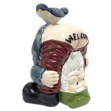 Load image into Gallery viewer, Garden Gnome Statue Water Resistant Funny Resin Garden Figurines Miniature Fairy Gnomes Garden Decoration for Indoor Outdoor Backyard Decor Patio Yard Lawn Ornaments Gift (Welcome)
