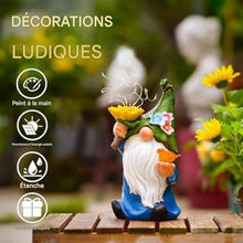 Load image into Gallery viewer, Solar Statues | Solar Garden Figurines Outdoor Decor | Fancy Resin Dwarf Decorative Lantern for Christmas Ornament, Birthday, Hanging and Rack
