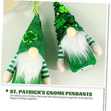 Load image into Gallery viewer, Ciieeo 4sets Patrick&#39;s Day Gnome Decorations Plush Garden Gnomes Ornaments for Outdoor Decor 2pcs*4
