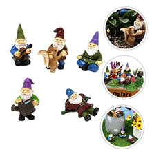 Load image into Gallery viewer, Cabilock 6pcs Unique Resin Gnome Statue Ornament Garden Decor for Gnomes Garden Ornaments Fun Outdoor Flower Pots
