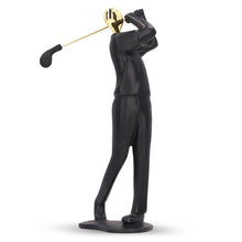 Load image into Gallery viewer, Golf Figurine Statue, Golfer Sculpture Golf Desktop Ornament Matte Black Golfer Figurine Sports Figures Resin Golfer Sculpture Modern Decor for Living Room Home Decor
