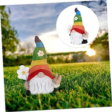Load image into Gallery viewer, Kisangel 2pcs Garden Gnome Doll Figurine Adorable Resin Ornament for Home Decoration for Tiered Tray Desk Table Garden Layout Craftsmanship Brings
