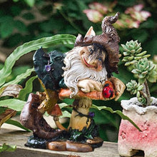 Load image into Gallery viewer, Gnome Garden Statue, Outdoor Gnome Figurine, Gnome with Mushroom, Best Gnome Garden Statue Colorful Gnome with Mushroom Figurine for Patio, Yard Decor or Outdoor Space
