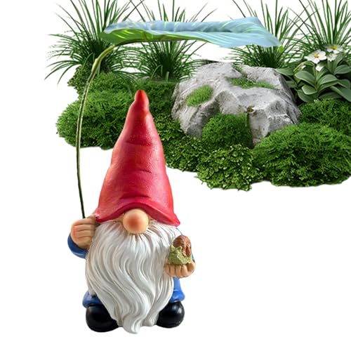 Garden Gnome, Funny Garden Gnomes Outdoor, 6.5inch Resin Naughty Ornaments for Porch Christmas Front Halloween Pool Pond Flowerbed Patio Beach Indoor Landscaping