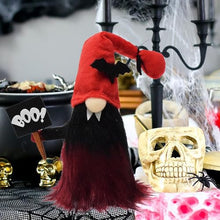 Load image into Gallery viewer, Attiigny Halloween Vampire Decorations Gnomes Plush, Festival Ornaments Red Stuffed Scandinavian Gonk, Handmade Shelf Tabletop Decor Santa Tomte Halloween Party Gifts for Family,Friends
