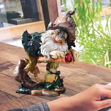 Load image into Gallery viewer, Gnome Garden Statue, Outdoor Gnome Figurine, Gnome with Mushroom, Best Gnome Garden Statue Colorful Gnome with Mushroom Figurine for Patio, Yard Decor or Outdoor Space
