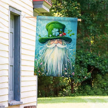 Load image into Gallery viewer, Morigins Welcome St Patricks Day Garden Flag Double Sided Gnome with Green Shamrock Hat Lucky Clover Holiday Yard Outdoor Flag House Flag 28×40 inch
