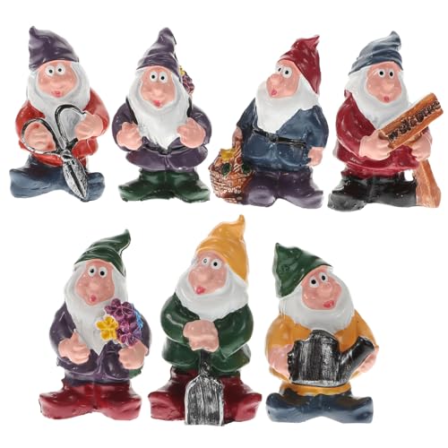 Cabilock Creative Resin Gnome Doll Set Unique Outdoor Garden Adornment Lifelike Dwarf Figurines for Home Patio and Lawn Decoration Resin Craftsmanship for Long-lasting Use