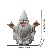 Load image into Gallery viewer, MOOCOCO Funny Rocker Gnome Figurines, Rock Your Fairy Garden, 5.9 in Gnome Statue, Resin Statue Garden Decor Ornament
