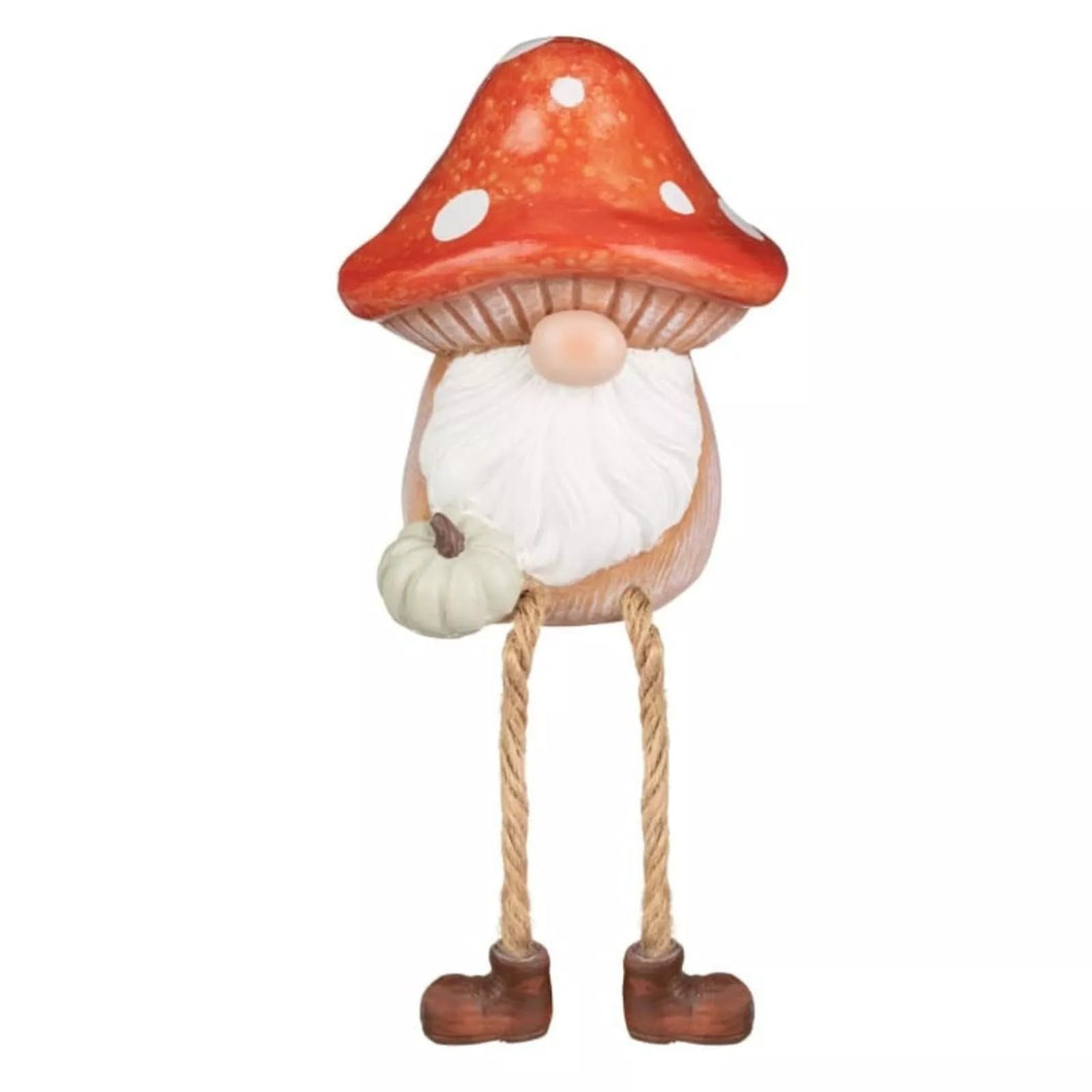 Fyne-Finds Resin Orange Autumn Harvest Mushroom Gonk Statue Shelf Sitter Gnome Gift Ornament Home Decorative