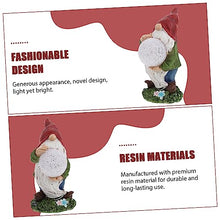 Load image into Gallery viewer, Toyvian 1Pc Garden Solar Light Gnome Statue Ornament Charming Outdoor Decor for Lawn Patio Landscape Durable Resin Design with Solar Function for Warm Ambiance
