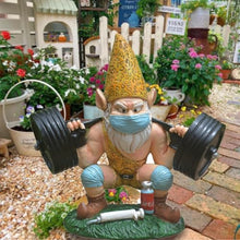 Load image into Gallery viewer, Garden Gnome Outdoor Workout Statues, Barbell Dwarves Sculpture, Weightlifting Resin Gnome, 13 x 8 x 6 cm, Dwarf Weightlifting Resin Ornaments for Patio Lawn Home Decorations (Weightlifting Gnome)
