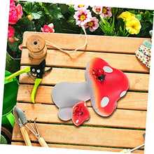 Load image into Gallery viewer, Happyyami Mushroom Figurine Lawn Ornament Large Red Mushroom Statue for Garden Decoration Outdoor Decor Fairy for Birthdays and Holidays
