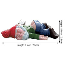 Load image into Gallery viewer, SXFENG Garden Gnome Statue - Naughty and Funny Outdoor Ornament, Indoor or Outdoor Decorations, Resin Statues (Green)
