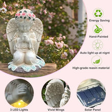 Load image into Gallery viewer, YODY Solar Garden Statues Outdoor Decor- Yard Decorations for Patio, Balcony, Backyard, Lawn Ornaments - Angel Figurines with LED Light- Unique Birthday House Warming Gifts for Women, Mom, Grandma
