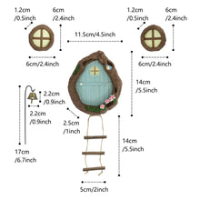 Load image into Gallery viewer, Meyas Outdoor Statues Garden Sculptures Decoration,Miniature Fairy Garden Ornament,Garden Gnomes Fairy Garden Accessories Kit,Art Yard Tree Face Tree Hugger,Garden Figurines Statues Glow in The Dark
