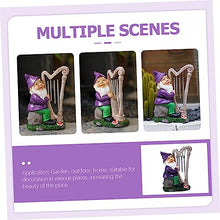 Load image into Gallery viewer, Happyyami Gnome Garden Decor Statue Solar Gnomes for Outdoor Unique Ornament for Yard
