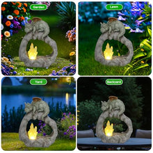 Load image into Gallery viewer, VEEKI Solar Dragon Garden Statues Outdoor, Resin Dragon Statue Solar Figurine Lights Outdoor Waterproof, Solar Sculpture Dragon Decor for Garden Yard Patio, Dragon Gifts for Mom Grandma Women
