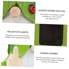 Load image into Gallery viewer, Happyyami Solar Garden Ornaments Garden Gnome Statue Solar Path Lights Outdoor Decor
