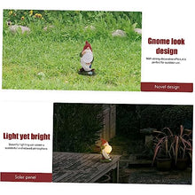 Load image into Gallery viewer, Happyyami 1pc Delicate Solar Gnome Light Charming Gnome Figurine for Garden Solar-powered Outdoor Illumination Create Romantic Atmosphere Your
