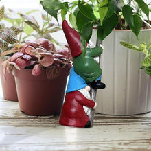 Load image into Gallery viewer, Resin Garden Gnomes, Dwarf Sculpture Statues, Resin Figurine, Cartoon Dwarf Garden Statues, Stair Climbing Dwarf, Cartoon Garden Gnomes for Patio Fence Garden Outdoor
