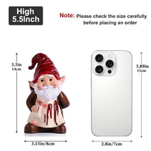 Load image into Gallery viewer, XIYOUQI Horror Gnome with Axe – 5.5&quot; Cute Yet Creepy Halloween Gnome Figurine for Indoor Outdoor Decor, Funny Scary Gnome Statue for Garden, Table or Desk, Horror Gifts &amp; Halloween Decorations
