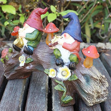 Load image into Gallery viewer, Gnome Garden Statue, Resin Garden Gnomes, Mushroom Solar Light, Miniature Figurines for Yard, Patio Lawn Decorations, Outdoor Gnome Statues, Solar-Powered Garden Decor, Cute Yard Ornaments, Lawn Art
