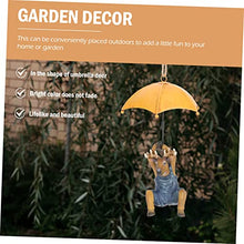 Load image into Gallery viewer, Toyvian Creative Resin Deer Statue for Garden Decor Umbrella Deer Ornament for Outdoor and Courtyard Decoration Compact Lifelike Craftsmanship Nature Inspired Accent
